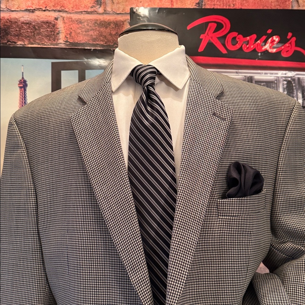 Ralph Lauren Houndstooth Wool Coat